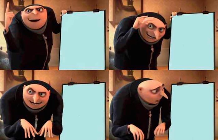Gru's Plan meme about Crazy Compression