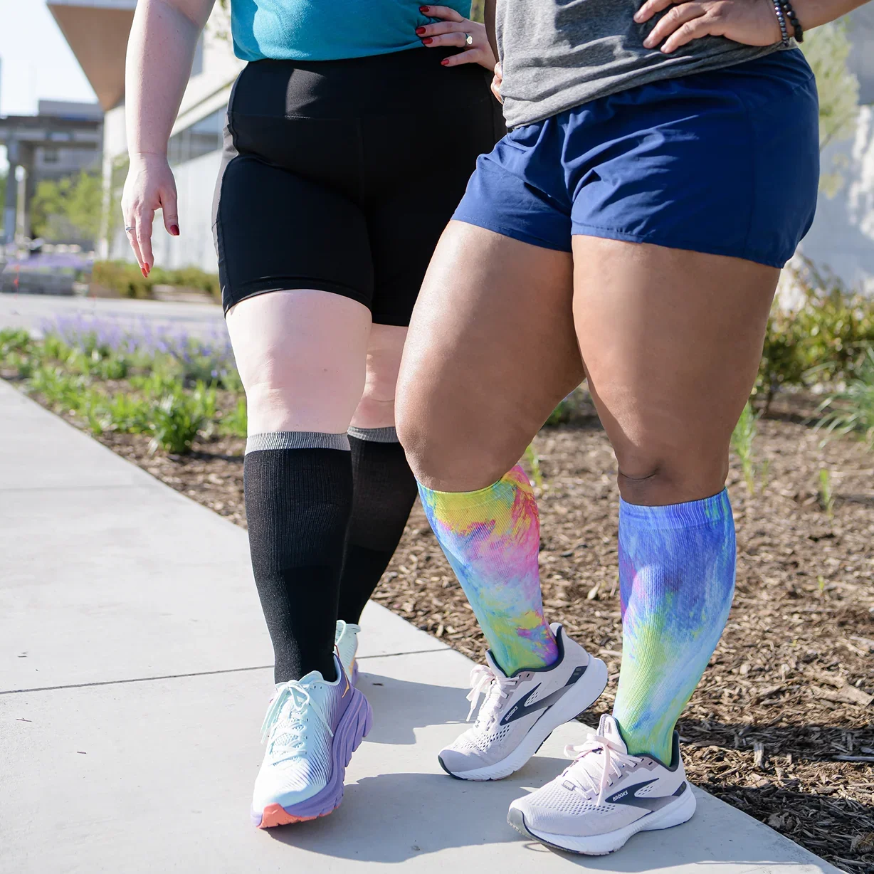 Crazy Compression socks styled in a third everyday look