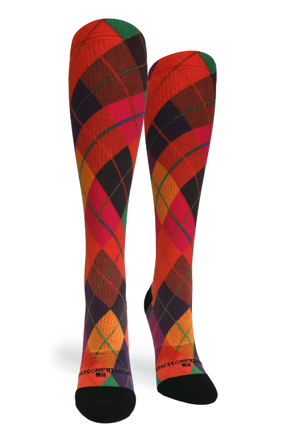 Comfort Plaid compression socks