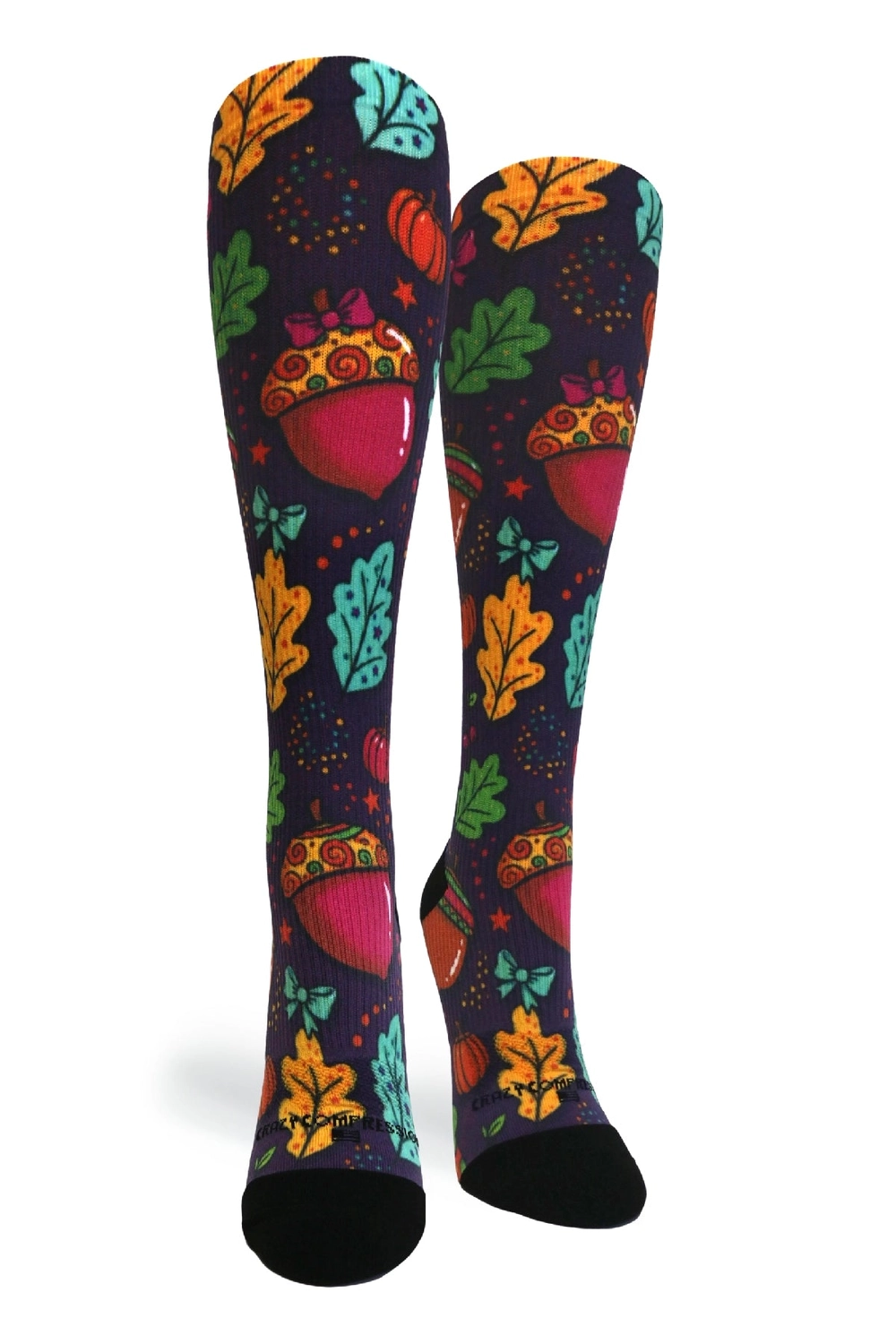 Deco Acorns compression socks