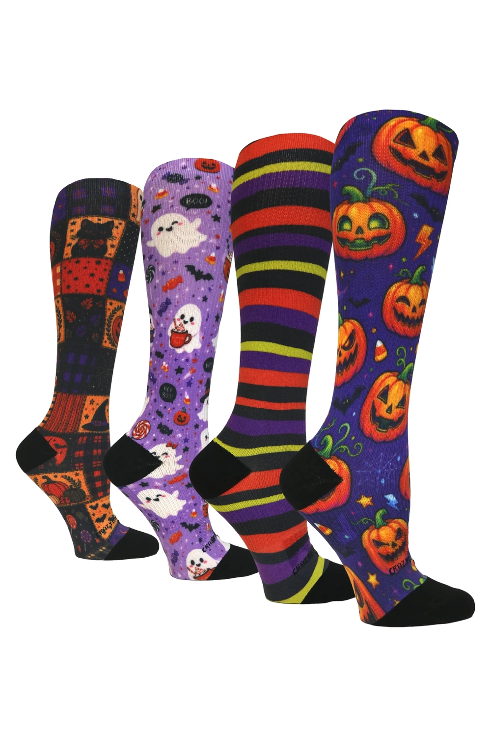 Haunting four-pair set of compression socks
